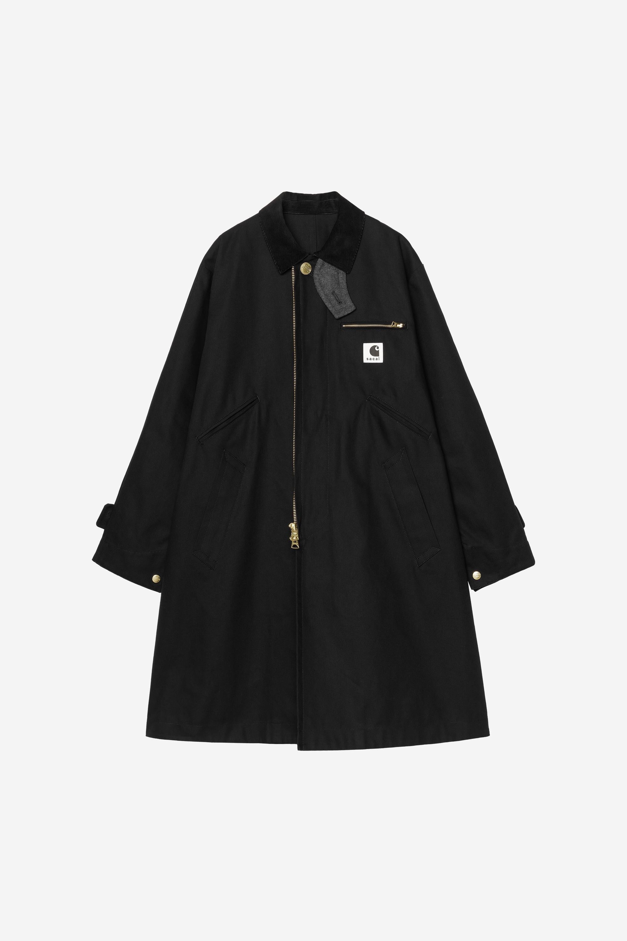 Sacai X Carhartt Wip Duck Coat Black