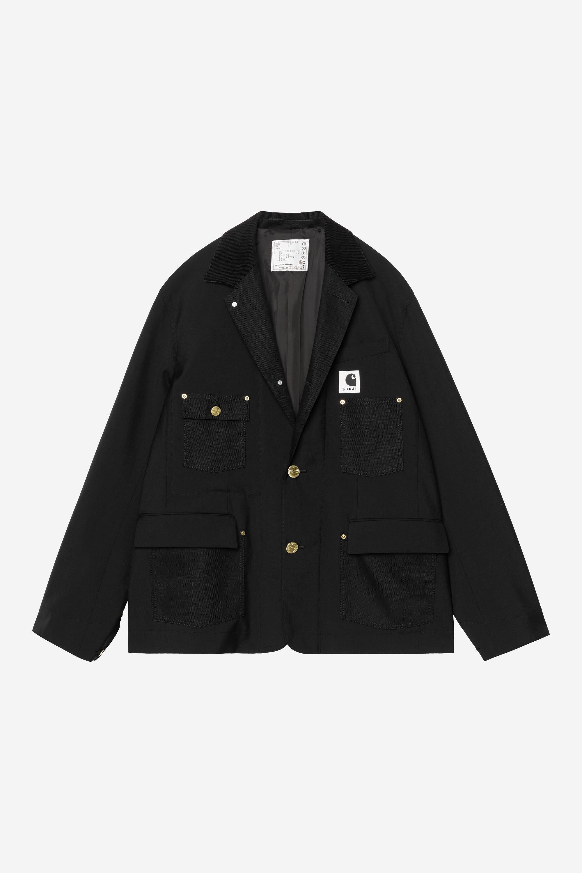 Sacai X Carhartt Wip Suiting X Duck Jacket Blac