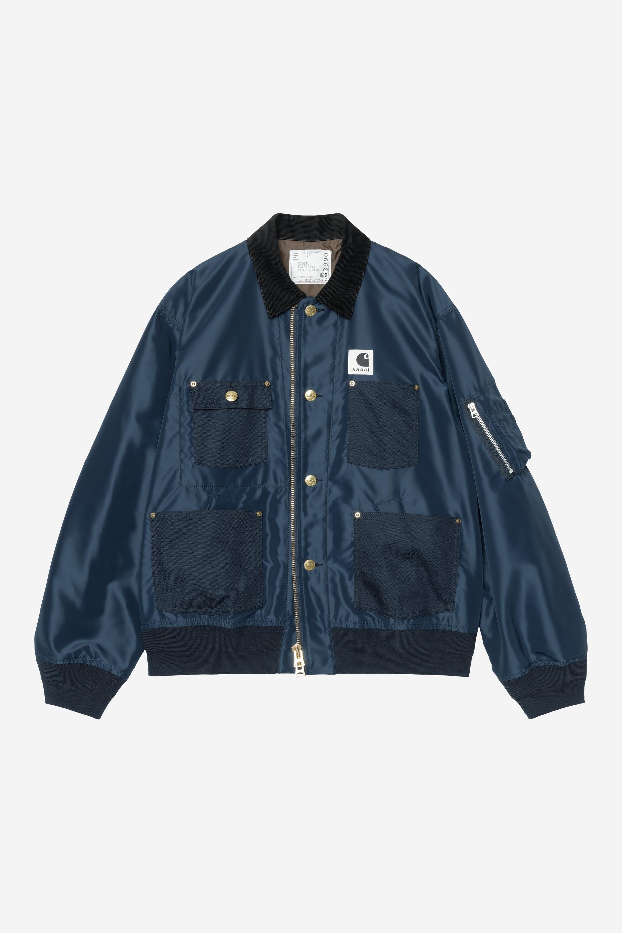Sacai X Carhartt Wip Suiting X Duck Blouson Blu