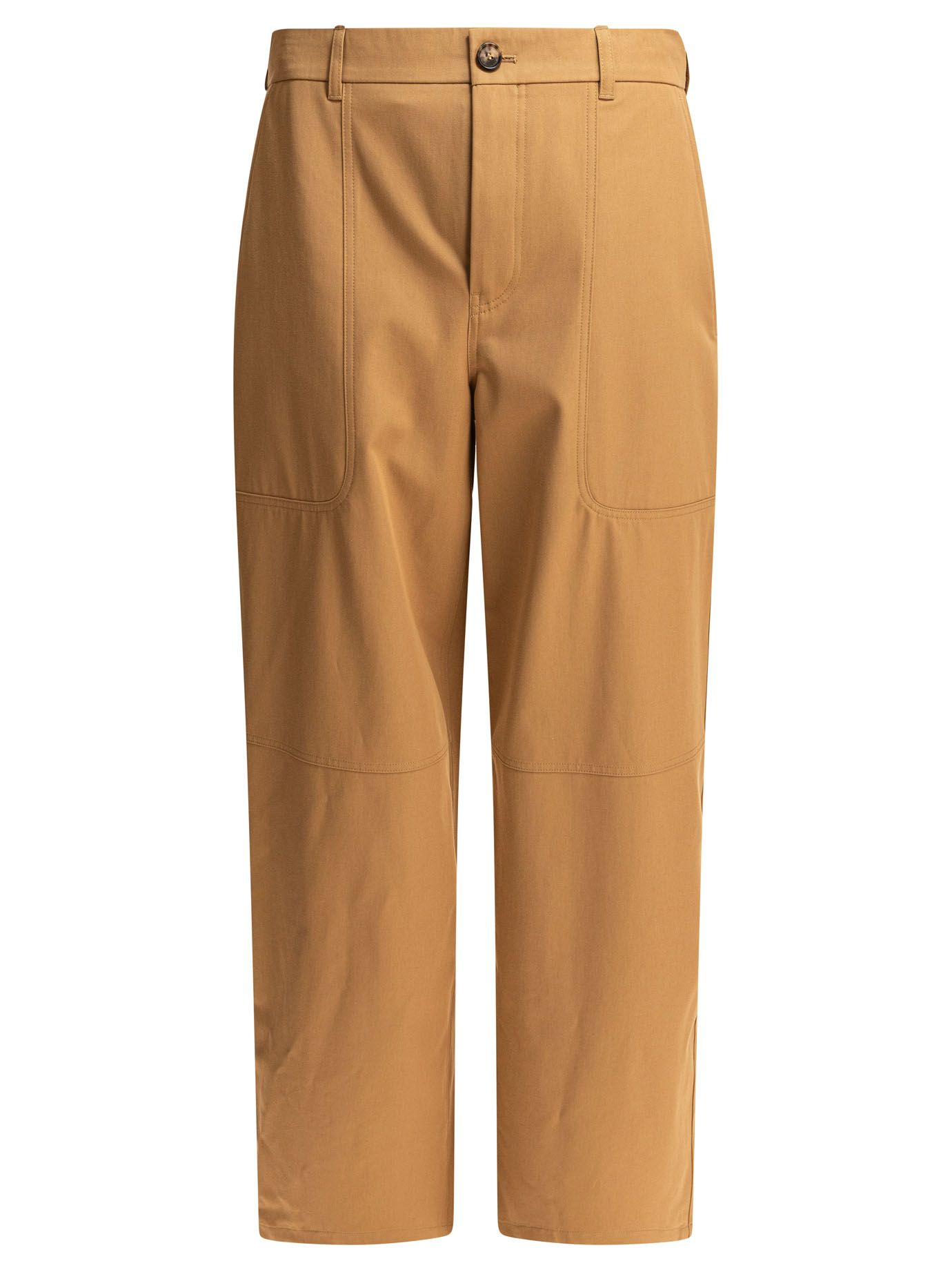 Beige Baumwoll- Und Seiden-cargo-hose Von Loewe