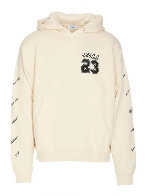 Off-White Offwhite Herren Fleece Hoodie Beige Herbst Winter