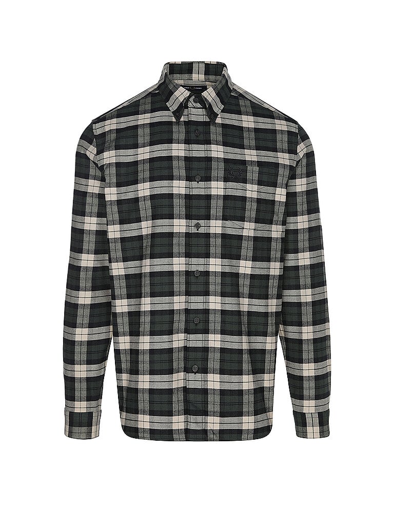 FRED PERRY Hemd Regular Fit dunkelgrün