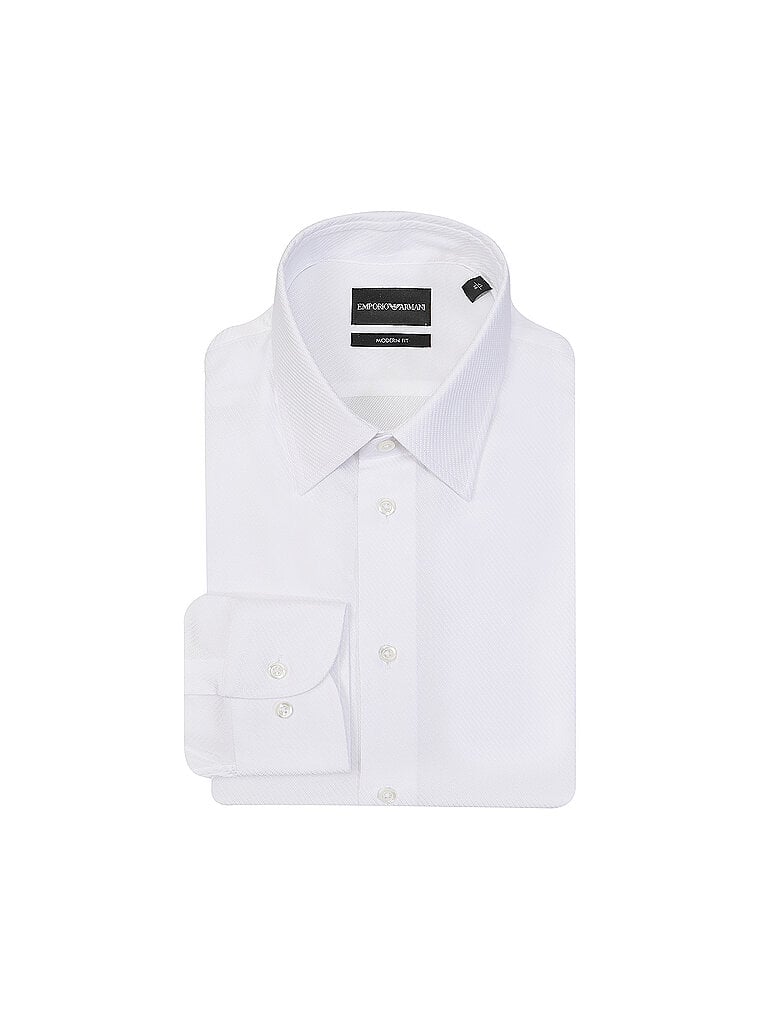 EMPORIO ARMANI Hemd Slim Fit weiss