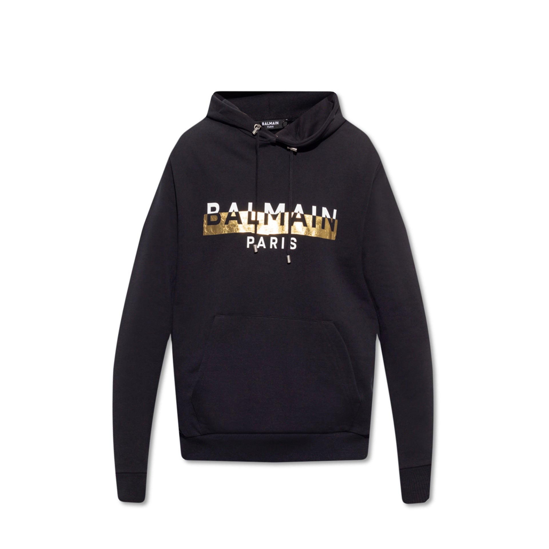 Balmain Schwarzer Baumwoll-hoodie Mit Logo Für Herren