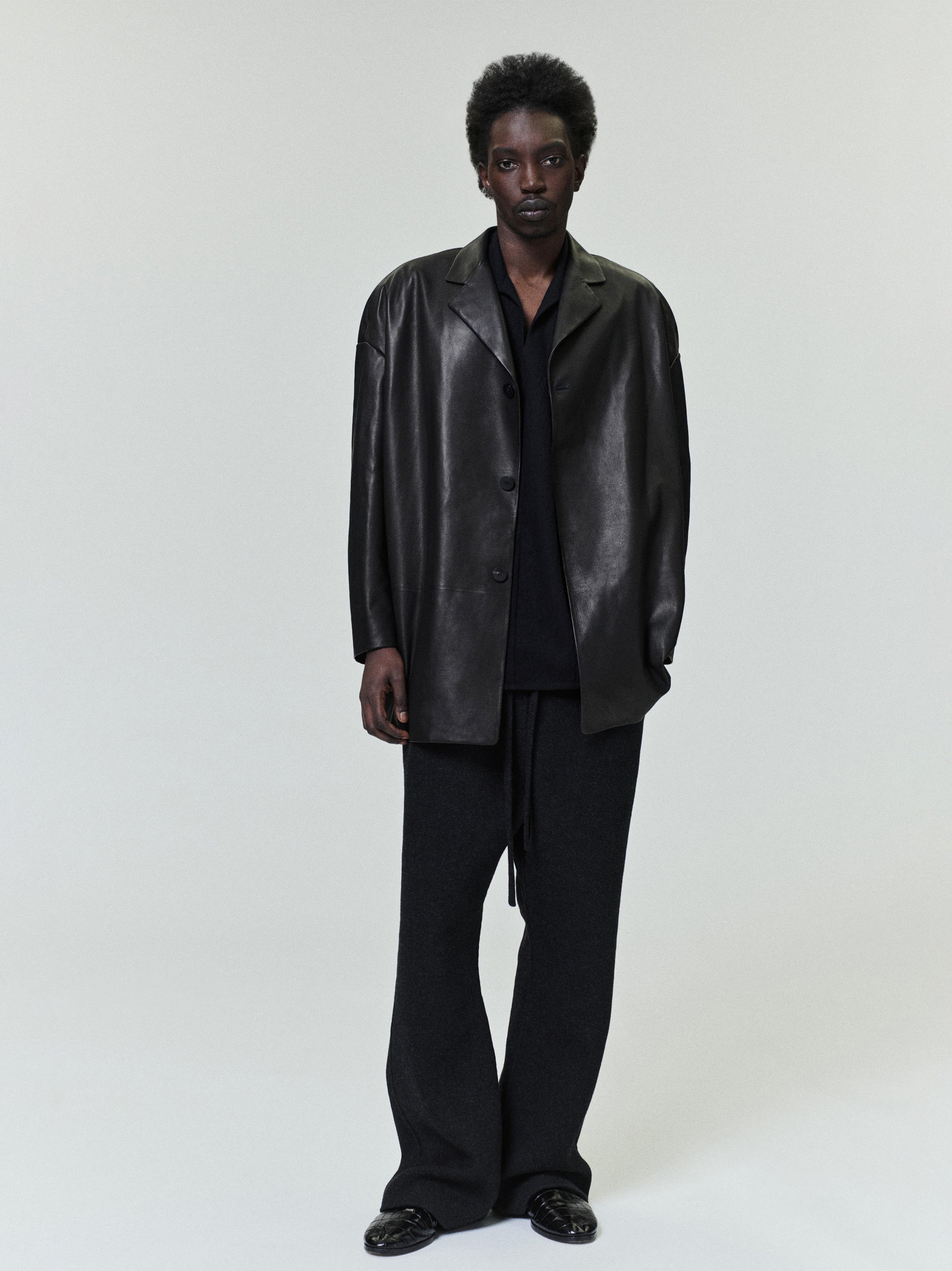 Leather Relaxed Blazer