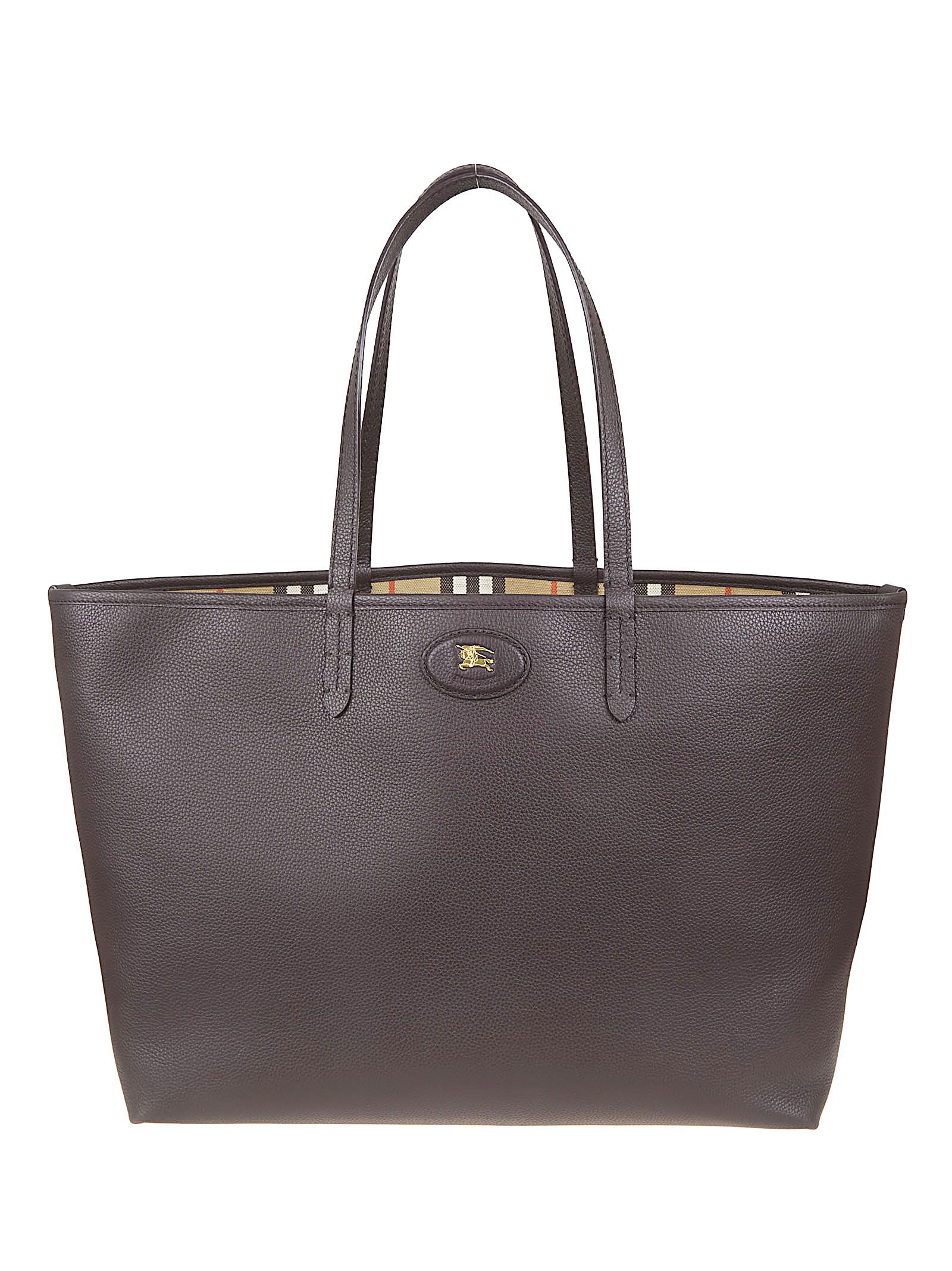 Burberry Shopper Tasche Aus Leder In Nude &amp; Neutral