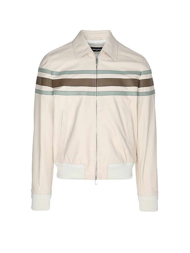 DSQUARED2 Lederjacke PREPPY beige