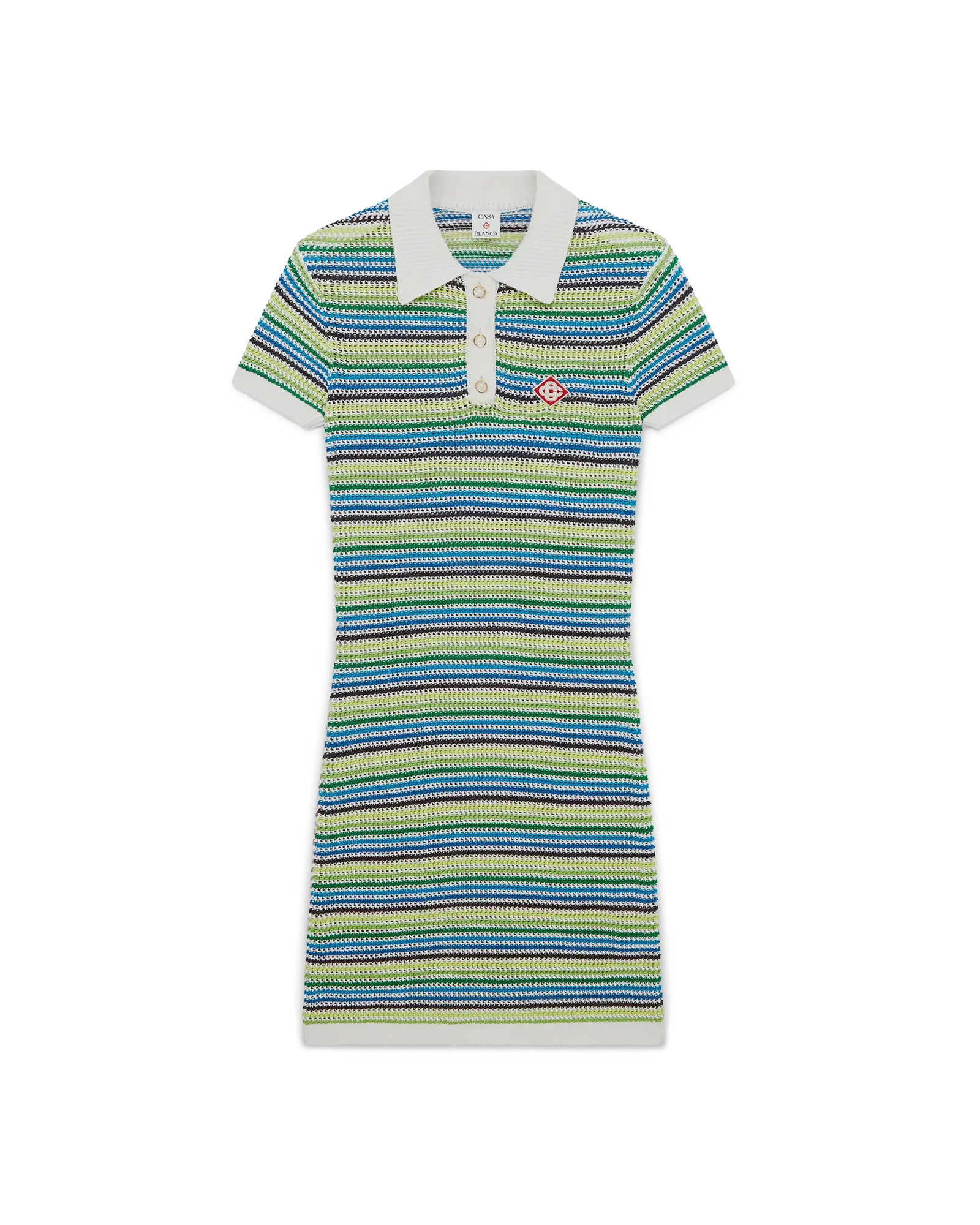 Stripe Short Sleeve Midi Dress