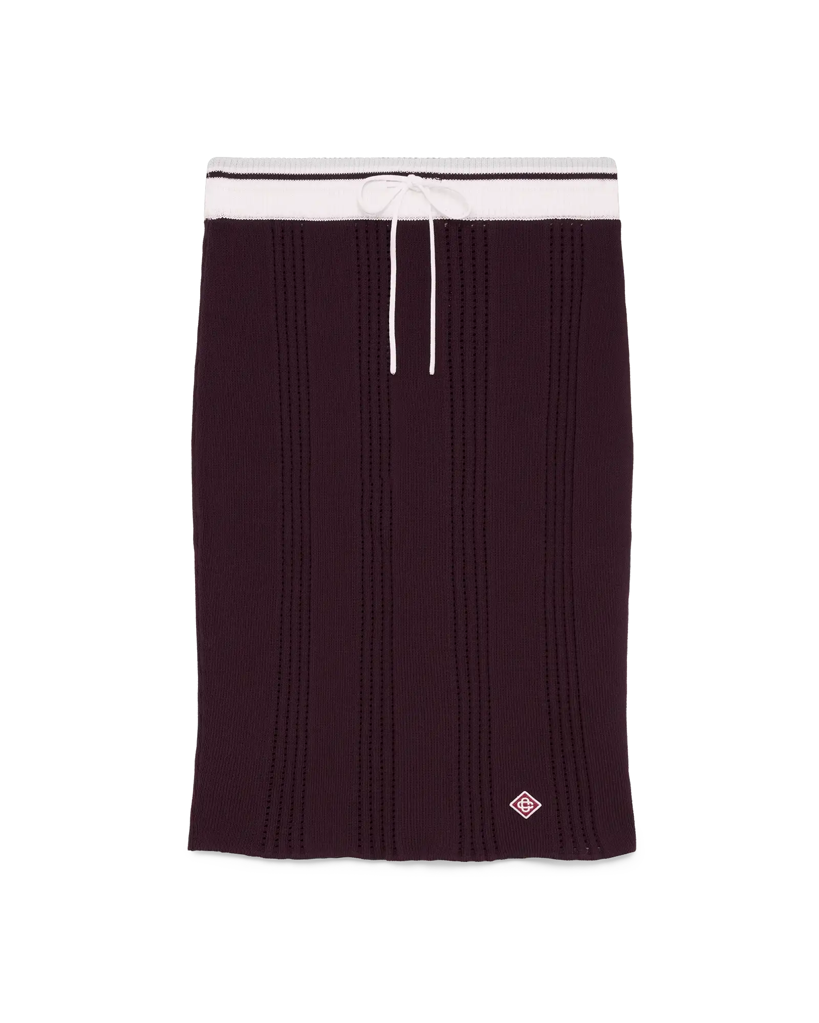 Cotton Knit Midi Skirt