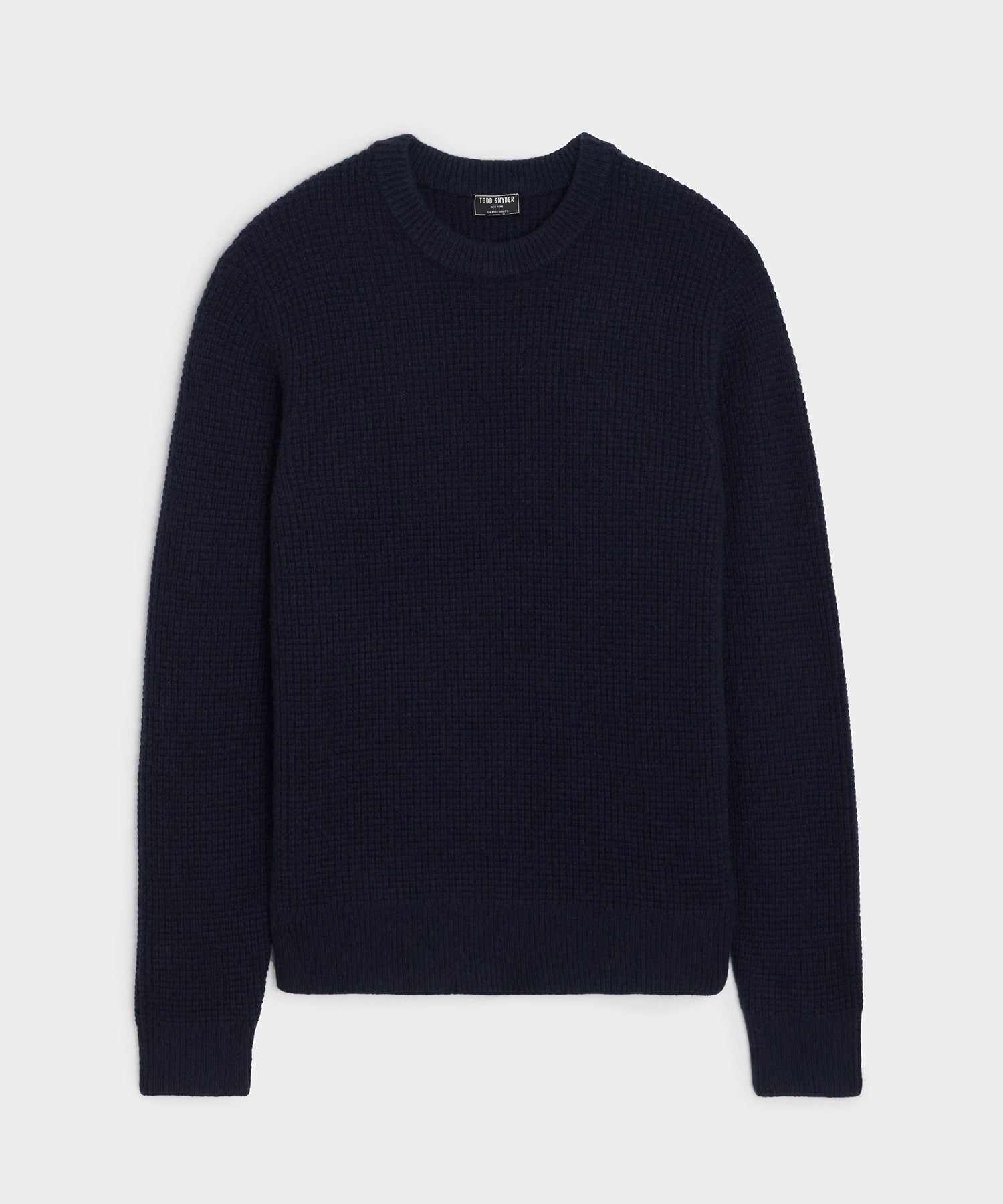 Waffle Cashmere Crewneck Sweater