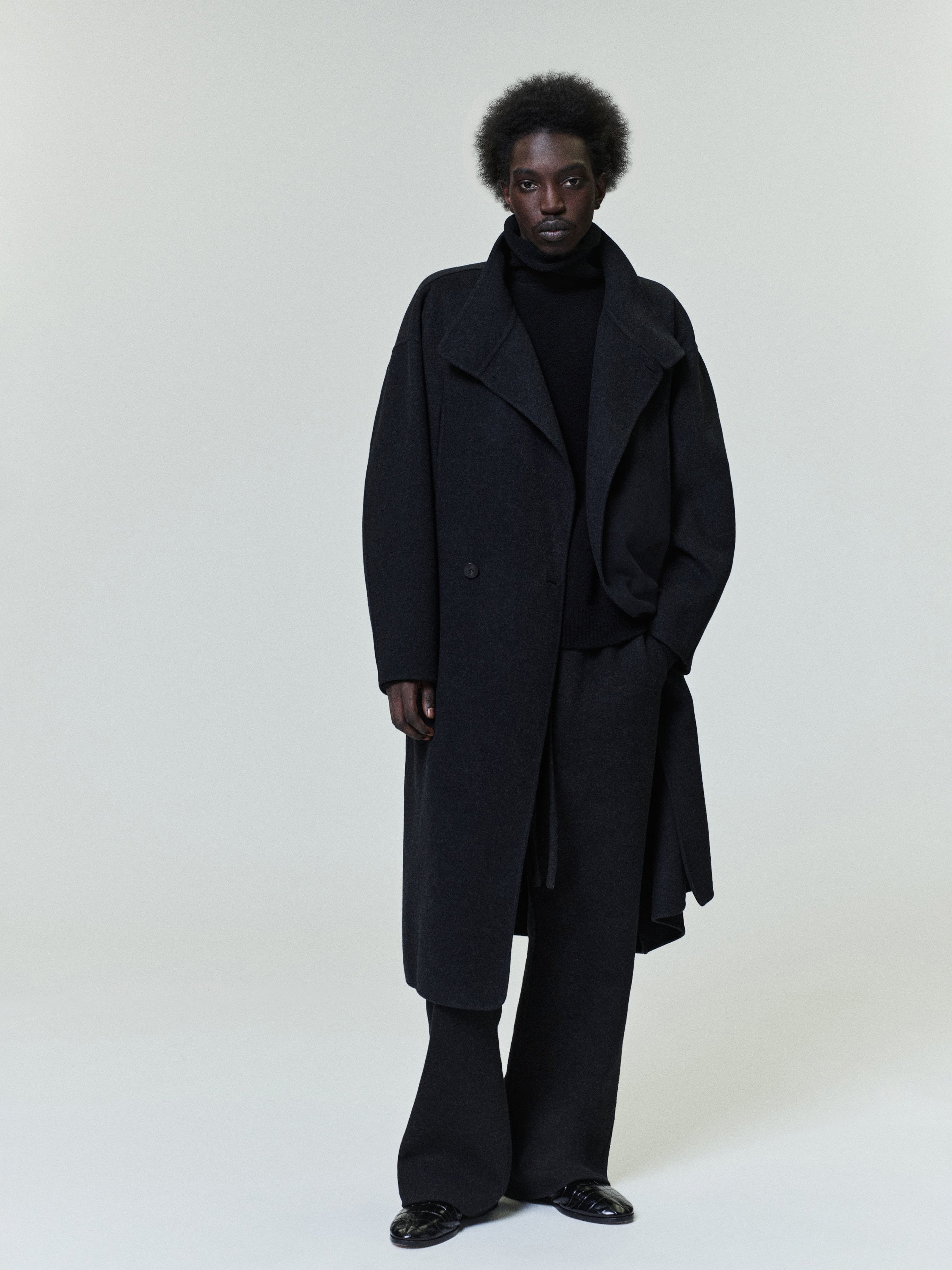 Wool Cashmere Highneck Coat
