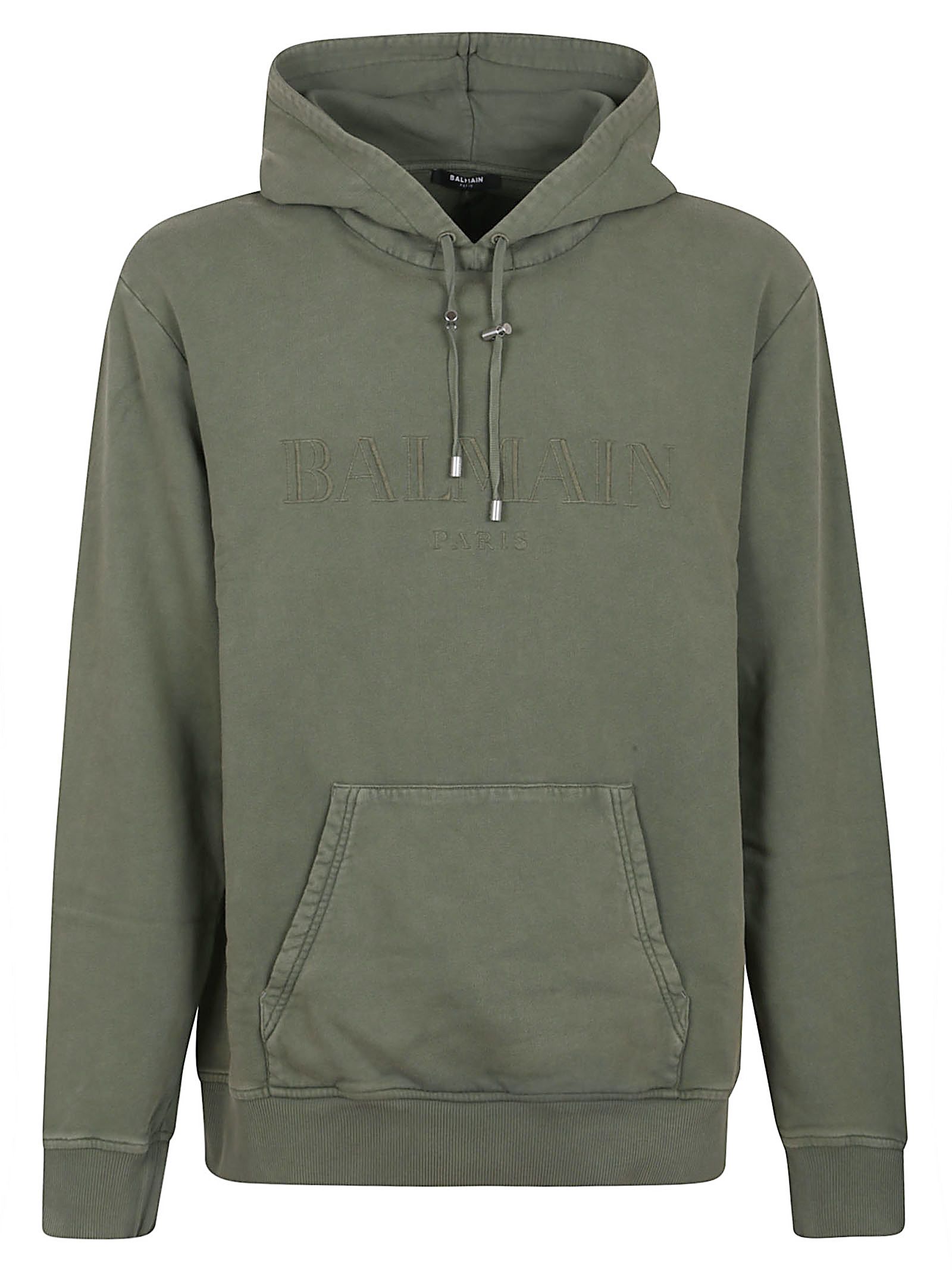 Balmain Grüner Bio-baumwollpullover
